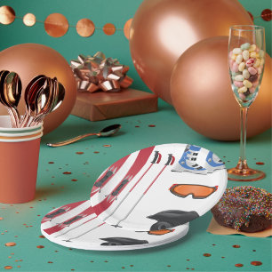Ski Equipment Paper Plates