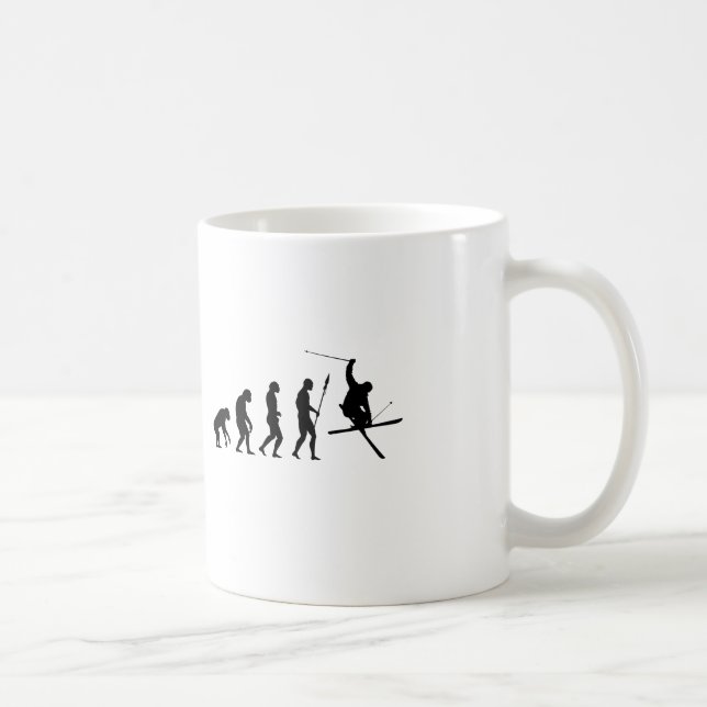 Ski Evolution Coffee Mug (Right)