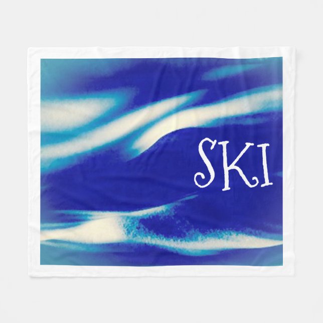 Ski Fleece Blanket (Front (Horizontal))