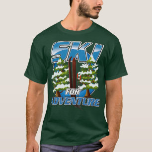 Ski for adventure travel logo T-Shirt