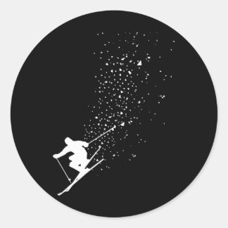Ski Freestyle Skiing Freeski Winter Sports Skiers  Classic Round Sticker