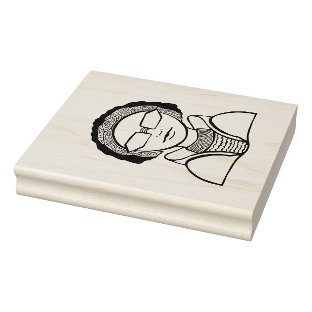 Ski girl rubber stamp (Stamp)