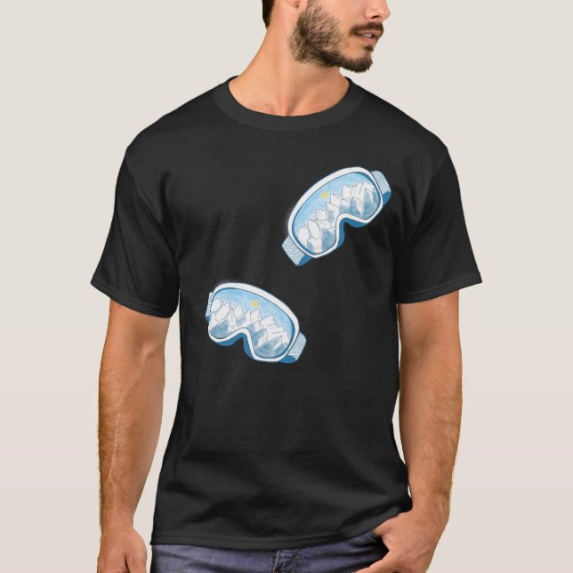Ski Goggles Illustration  T-Shirt (Front)