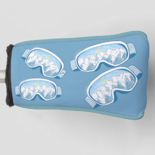 Ski Goggles Mountain Reflections Illustration   Golf Head Cover