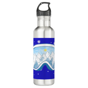 Ski Goggles Snowflake Dance 710 Ml Water Bottle