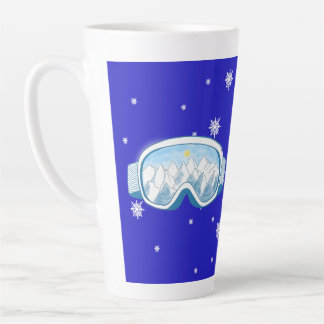 Ski Goggles Snowflake Dance Latte Mug