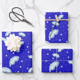 Ski Goggles Snowflake Dance  Wrapping Paper Sheet