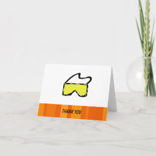 Ski Goggles Thank You Card