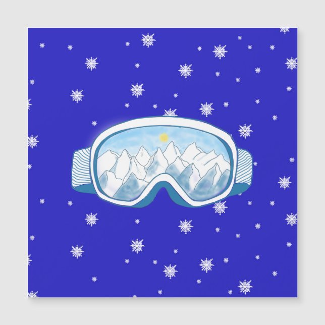 Ski Goggles with mountain reflection (Front)