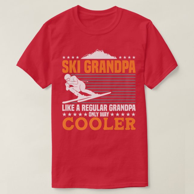 Ski Grandpa Only Way Cooler Funny Skiing Grandfath T-Shirt (Design Front)