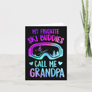 Ski Grandpa Skier Mountain Snow Skiing Grandpa Sno Card