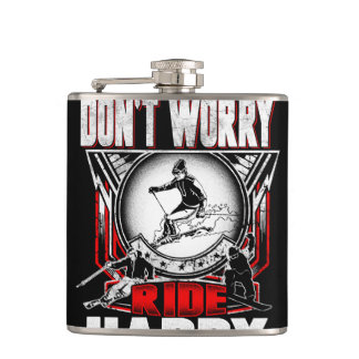 Ski happy hip flask