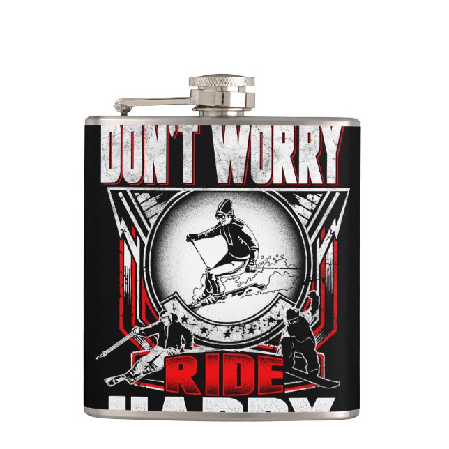 Ski happy hip flask (Front)