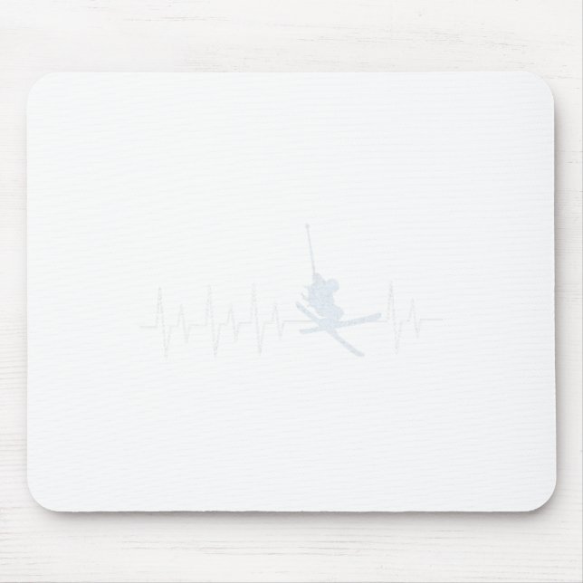 Ski Heartbeat  Mouse Pad (Front)