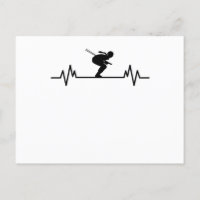Ski Heartbeat Skiing Fun Winter Sports Slopes Gift