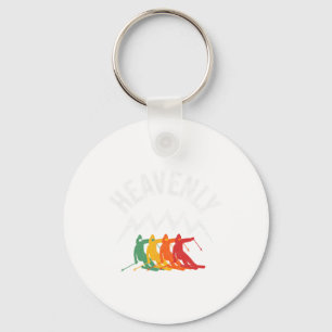 Ski Heavenly California Retro Skiing Lake Tahoe Ca Key Ring