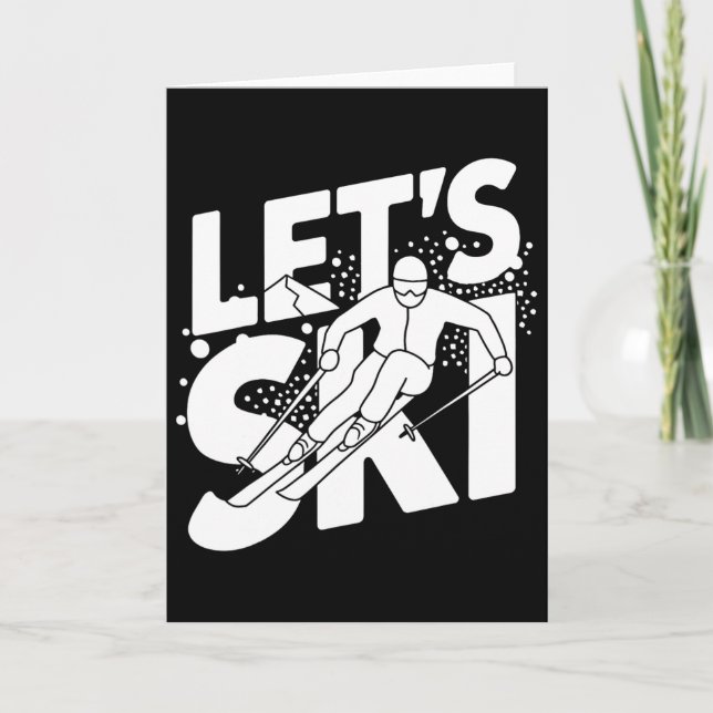 Ski Humor Design Skiing Funny Skier  Card (Front)