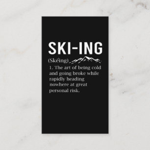 Ski Humour Skiing Funny Winter Sport Joke Business Card