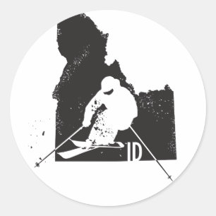 Ski Idaho Classic Round Sticker