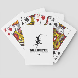 Ski Idiot Logo Playing Cards