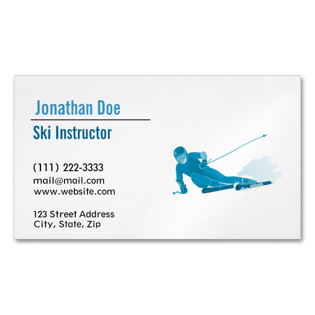 Ski Instructor Business Card (Front)