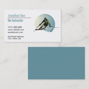 Ski Instructor Business Card