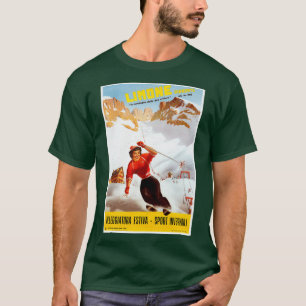 Ski Italy vintage Limone Piemonte Italian travel a T-Shirt