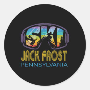 Ski Jack Frost Pennsylvania Skiing Vacation  Classic Round Sticker