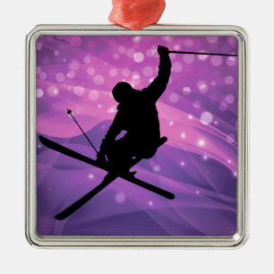 Ski Jump Metal Tree Decoration