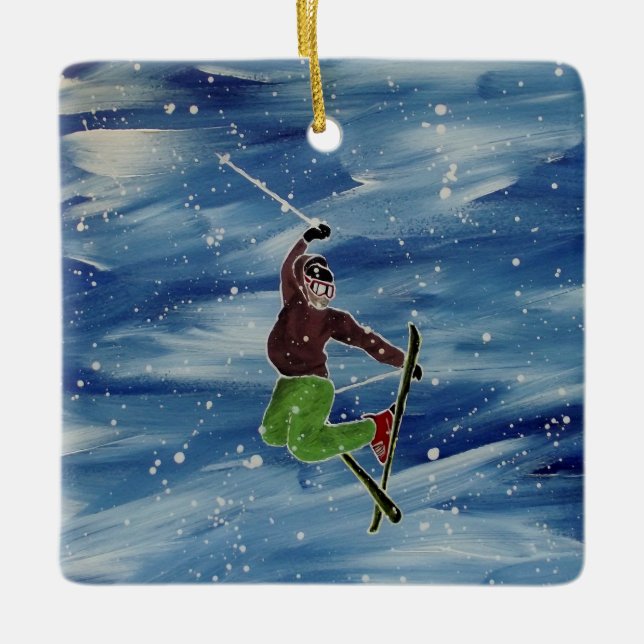 Ski jump ornament (Front)