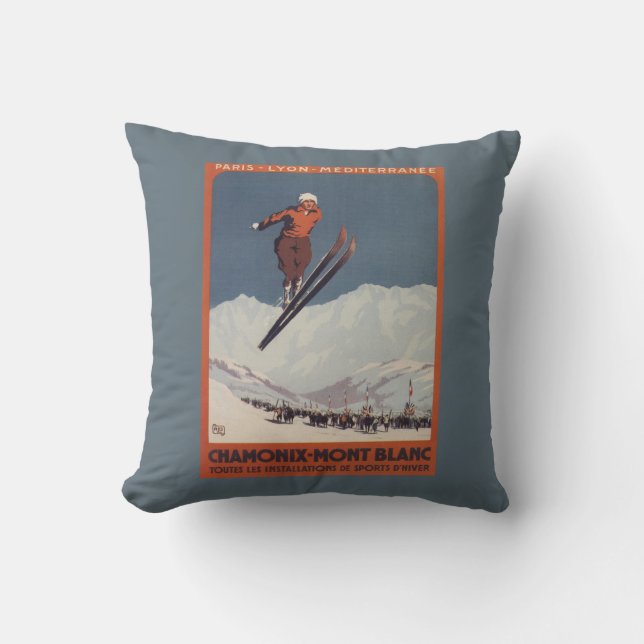 Ski Jump - PLM Olympic Promo Poster Cushion (Front)
