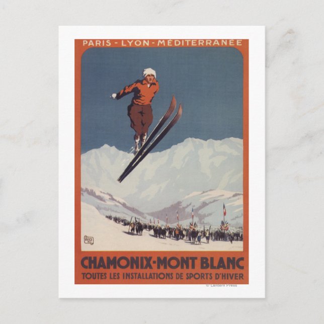 Ski Jump - PLM Olympic Promo Poster Postcard (Front)