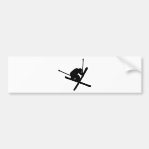 ski jump skiing bumper sticker