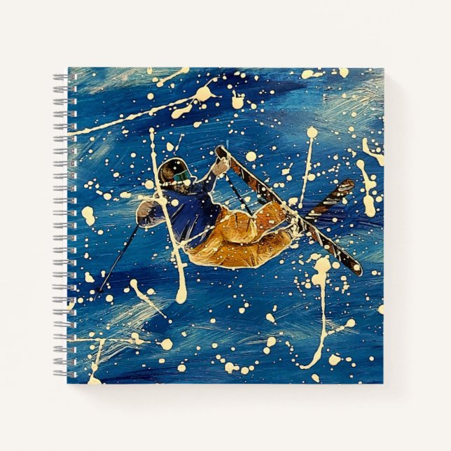 Ski jump splatter art notebook (Front)