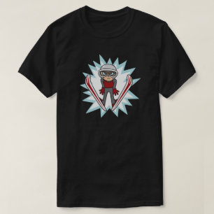 Ski Jumper Anime Style Illustration Winter Games T-Shirt