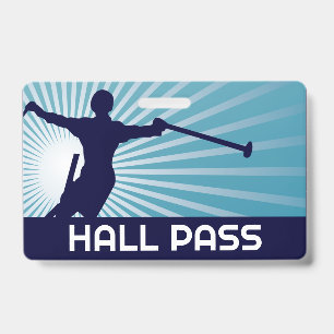Ski Jumper Teacher Hall Pass  ID Badge