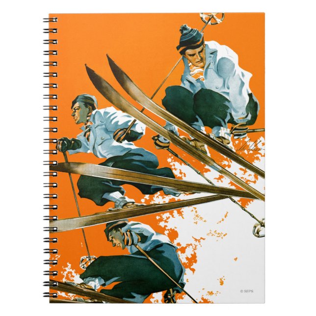Ski Jumpers by Ski Weld Spiral Notebook (Front)