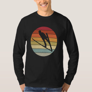 Ski jumping retro ski flying ski vacation sport sk T-Shirt