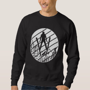 Ski jumping retro ski flying winter sports ski jum sweatshirt