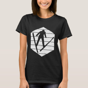 Ski jumping retro ski flying winter sports ski jum T-Shirt
