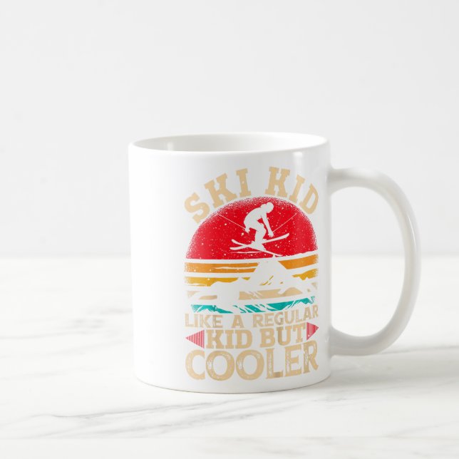 Ski Kid Like A Regular Kid But Cooler Funny Skiing Coffee Mug (Right)