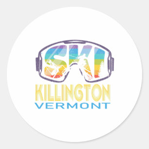 Ski Killington Vermont Skiing Vacation  Classic Round Sticker