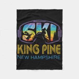 Ski King Pine New Hampshire Skiing Vacation  Fleece Blanket