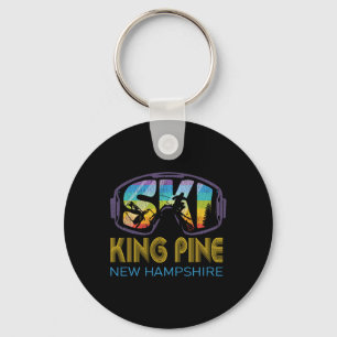 Ski King Pine New Hampshire Skiing Vacation Key Ring