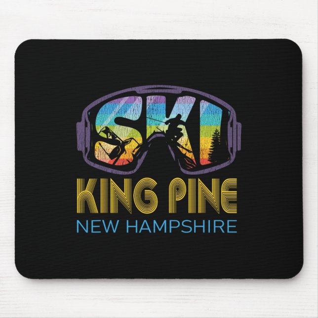 Ski King Pine New Hampshire Skiing Vacation  Mouse Pad (Front)