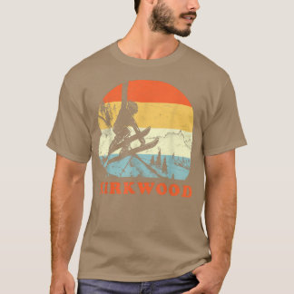 Ski Kirkwood, California Vintage Retro Snow Sking T-Shirt