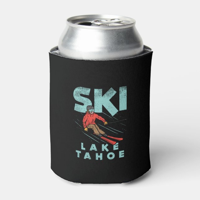 Ski Lake Tahoe Can Cooler (Can Front)