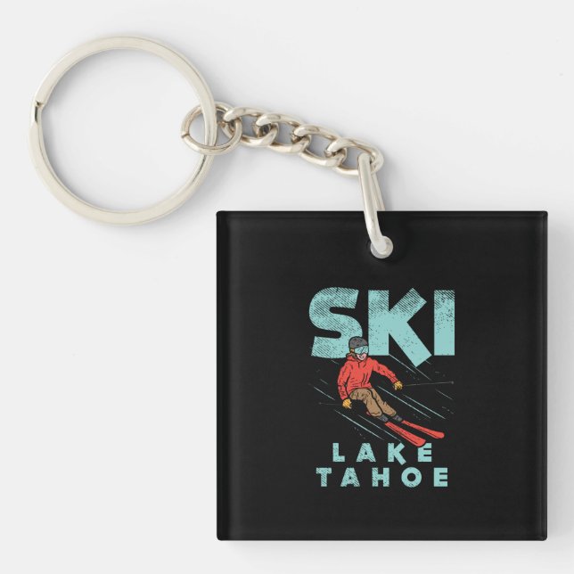Ski Lake Tahoe Key Ring (Front)