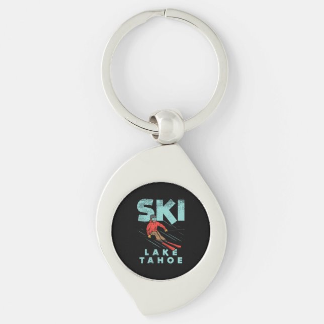 Ski Lake Tahoe Key Ring (Front)