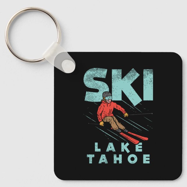 Ski Lake Tahoe Key Ring (Front)
